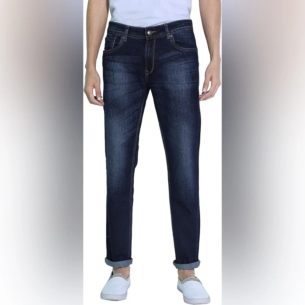 Comfort Denim Outfitters Mens Slim Fit Jeans Dark Wash Indigo Blue 38x32 NWT